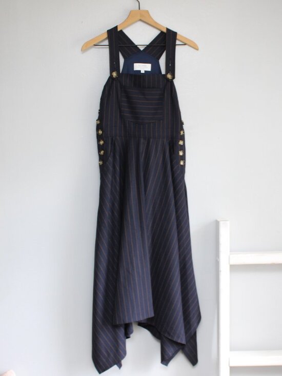 La Ligne Dresses & Skirts - La Ligne New York Medium Navy Genevieve Classic Pinstripe Mid-Length Dress sz XS